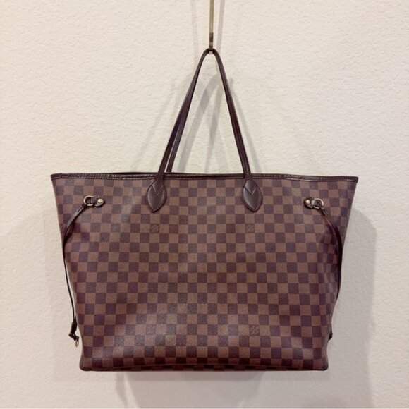 Authentic Extra Large Louis Vuitton Neverfull GM Damier Ebene Tote Bag 2008 - Picture 1 of 14
